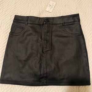 Windsor Black Faux Leather Mini Skirt